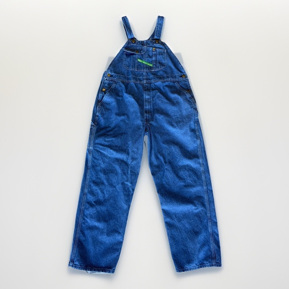 Key Imperial Bib Overall Men's 42 x 30 Med. Blue High Back Zip Fly